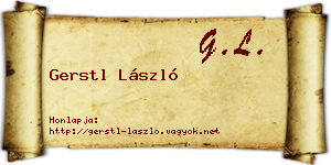 Gerstl László névjegykártya