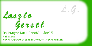 laszlo gerstl business card